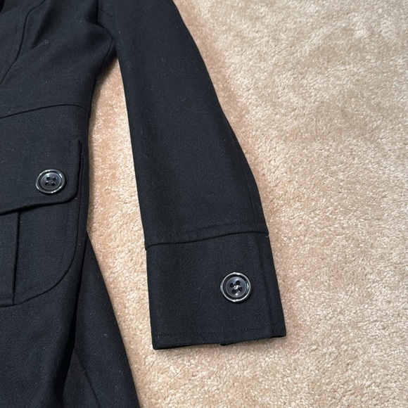 Nordstrom Black Wool Tailored Coat - Picture 5 of 10